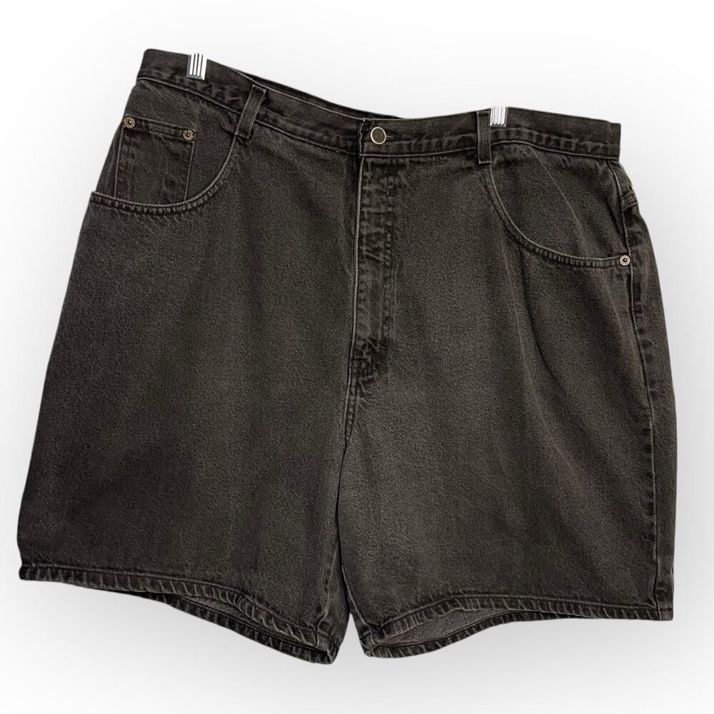 Avenue Blues Jean Shorts Womens 20 Gray Charcoal Wash Casual Pockets Retro Rock